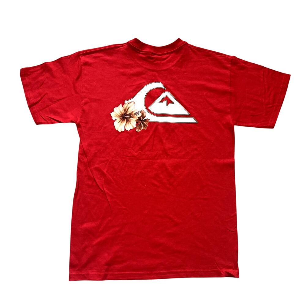 Quiksilver Vintage Red Floral T-Shirt, Men’s Medium